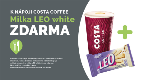 K nápoji Costa Cofee Milka LEO zdarma